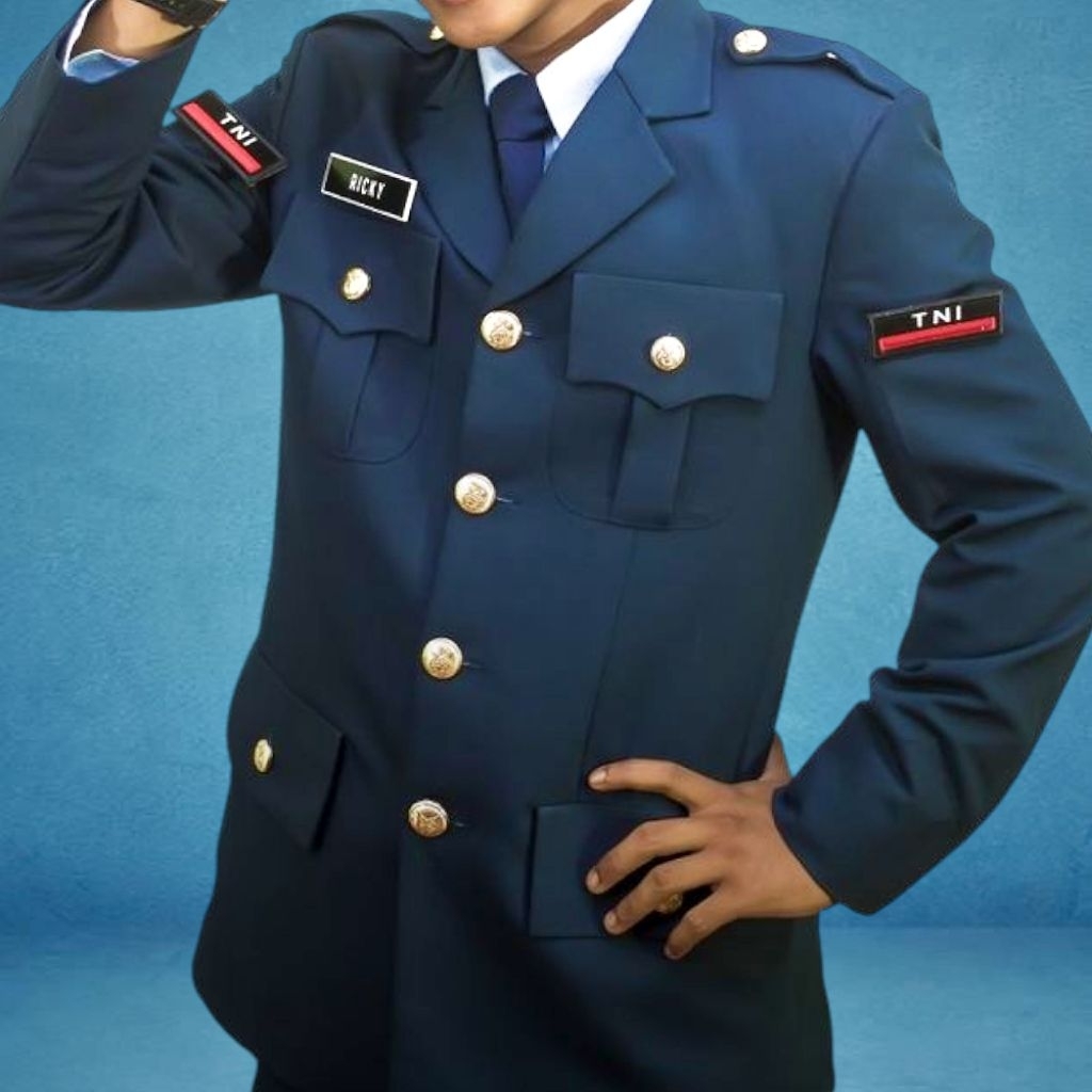 SERAGAM PDU 1 AU PRIA WANITA  BAJU DINAS TNI AU KANCING LOGAM PDU TNI AUSetelan PDU 1 TNI AU PDUB TN