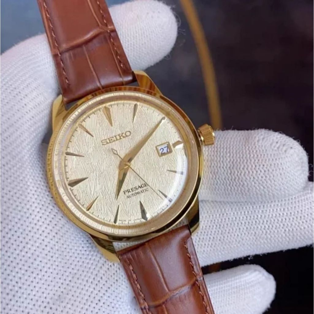 Seiko Presage Automatic Leather Strap Jam Tangan Pria