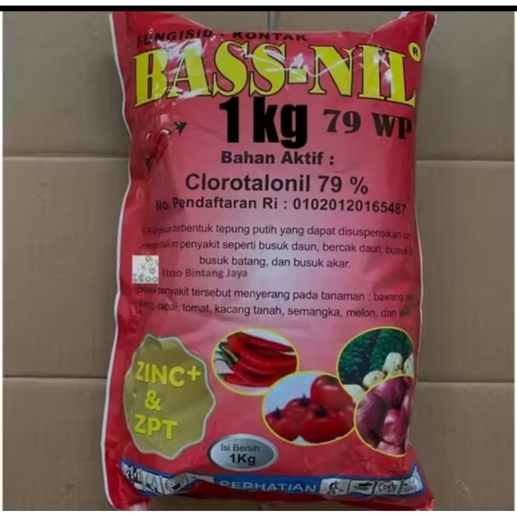 BASSNIL 79WP 1 kg, Fungisida Bass Nil Bass-Nil klorotalonil 79%