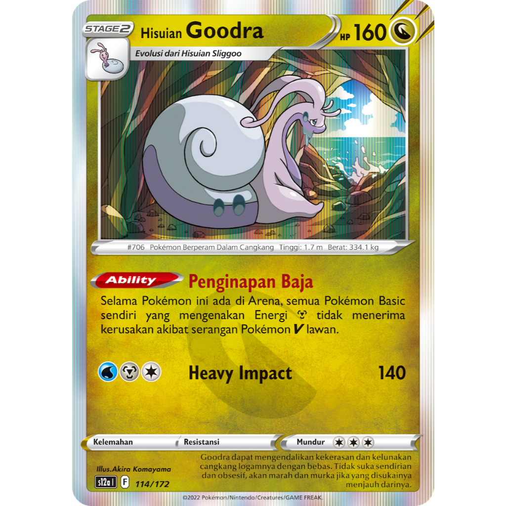 Kartu Pokémon TCG Bahasa Indonesia [276] KONDISI NM Hisuian Goodra High Class Booster Pack "VSTAR Se