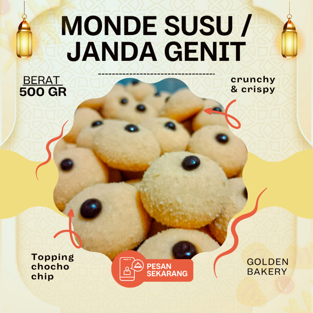 Kue Monde Susu Janda Genit 500gr Premium Kue Kering Lebaran Lembut Lumer Homemade Enak Fresh Baked