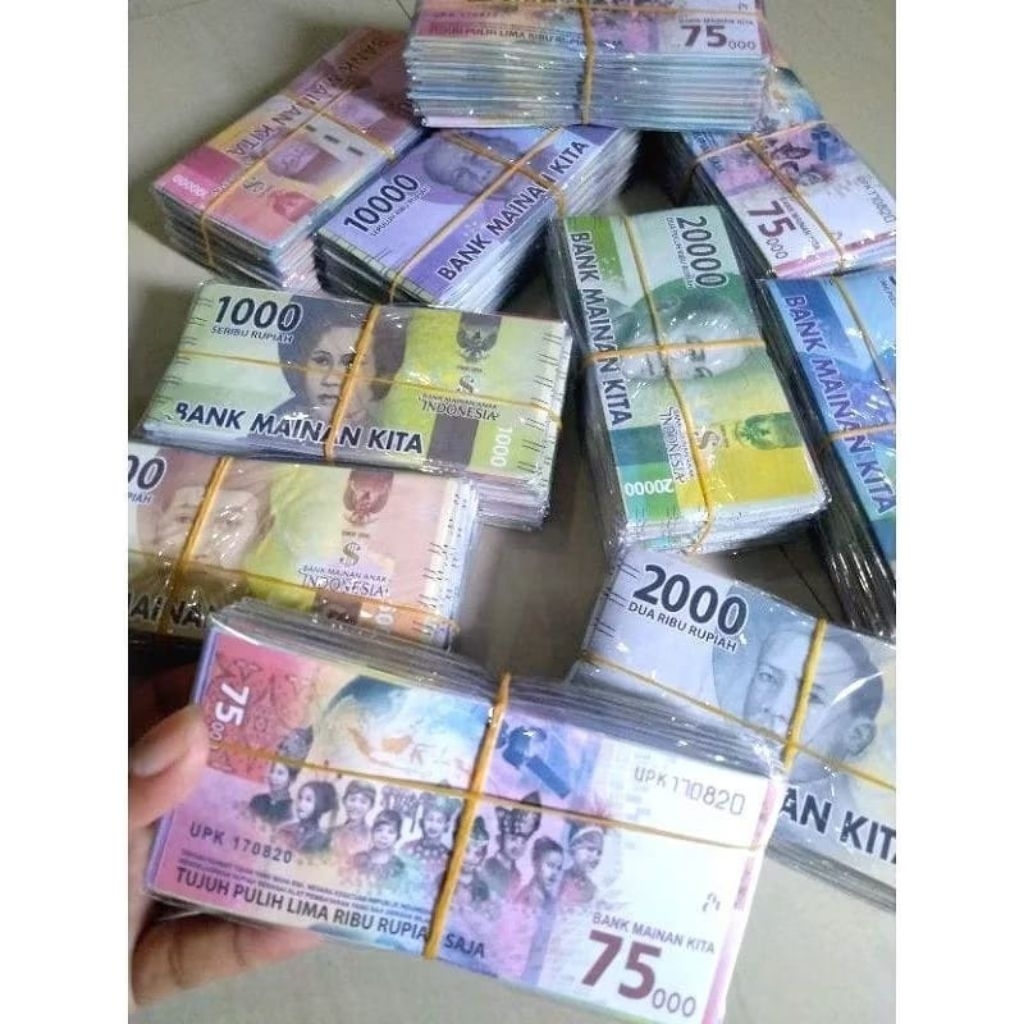 1ikat (10pack/-+300lembar) Duitan mainan gambar pahlawan mix