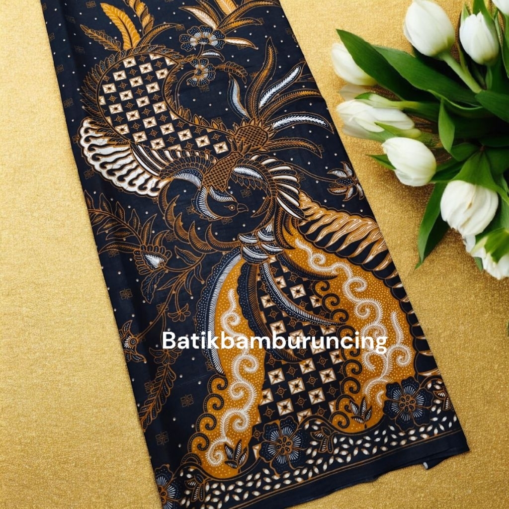 kain batik motif burung cendrawasih pola baju