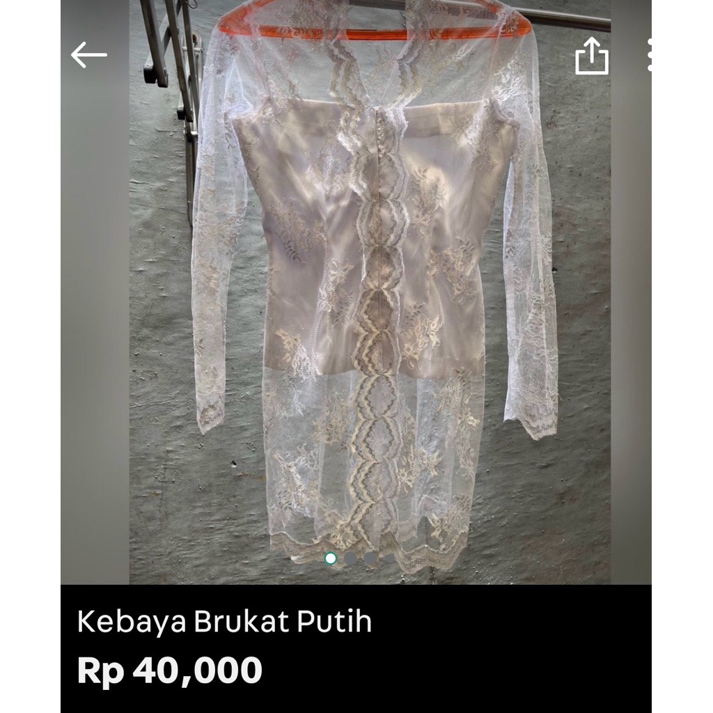 kebaya brukat putih