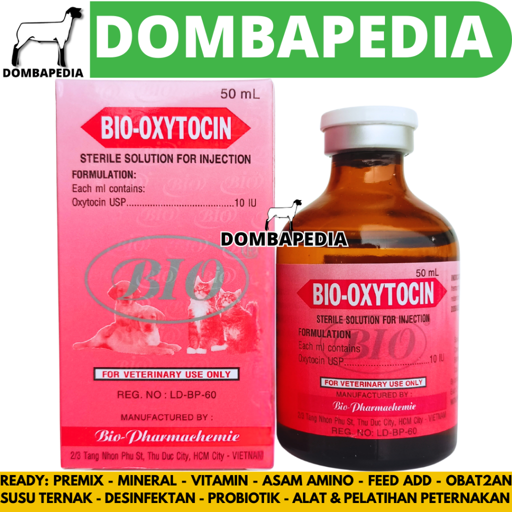BIO OXYTOCIN 50ML - Pelancar Kelahiran Hewan & Produksi Susu Ternak Sapi Kambing - Like Intracin