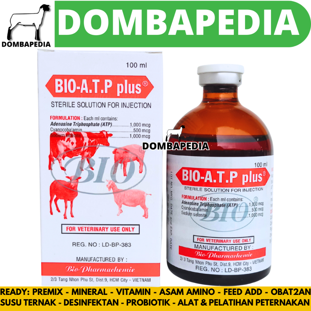 BIO ATP PLUS 100ML - Vitamin Hewan Penguat Otot Tingkatkan Daya Tahan Tubuh Ternak Sakit Kelelahan