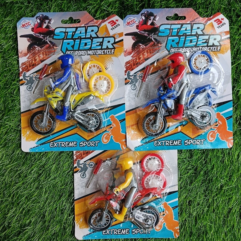 Mainan Motor Trail Anak STAR RIDER Off-Road + Rider