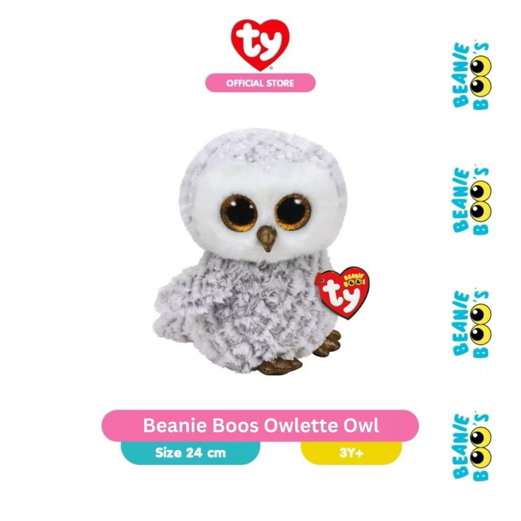 TY Beanie Boos Owlette (Medium) - Boneka Burung Hantu