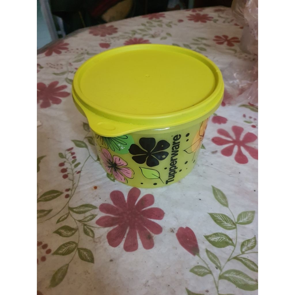 Tupperware Daisy Canister hijau 1,1L