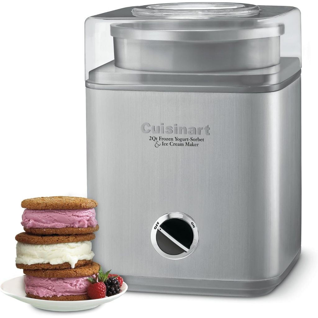 Cuisinart Ice Cream Maker Machine, 2-Quart Ice Cream, Sorbet and Frozen Yogurt Machine