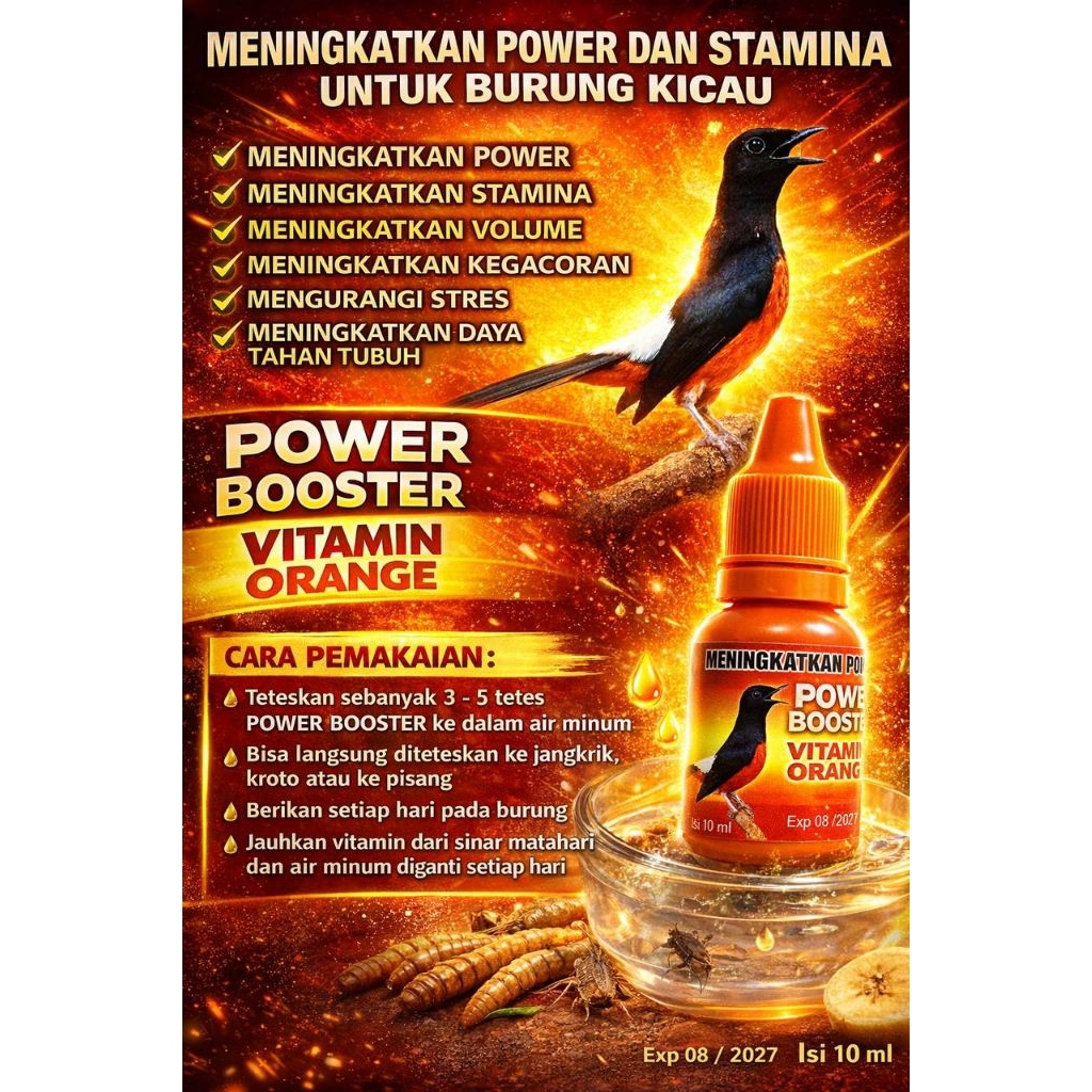Vitamin Orange Power Booster untuk burung
