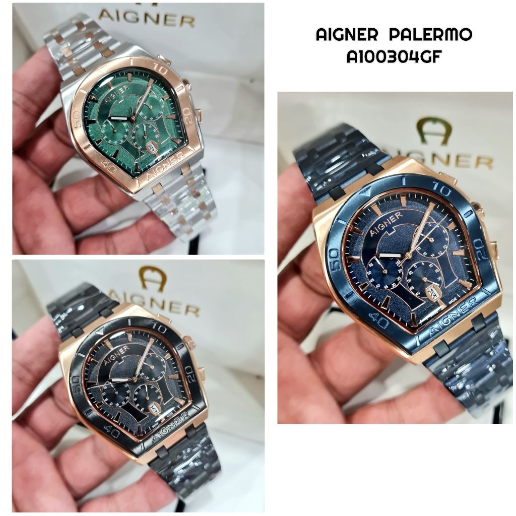JAM TANGAN RANTAI PRIA AIGNER PALERMO A100304GF