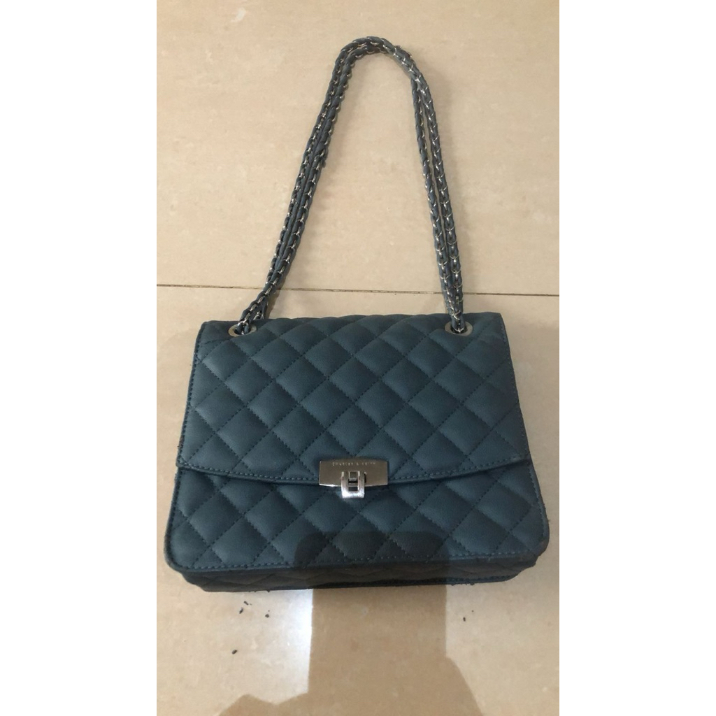 CHARLES AND KEITH BAG MULTIWAY BLUE ORI