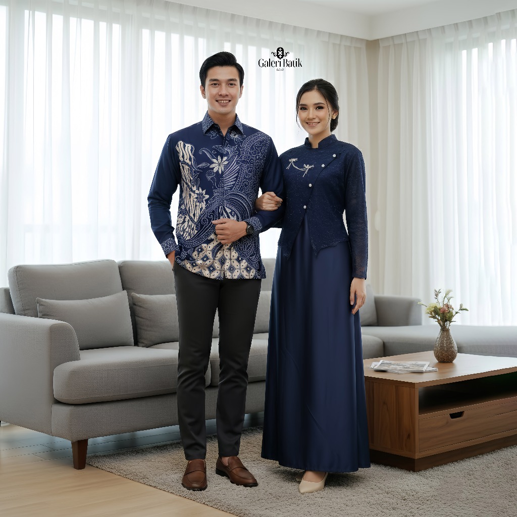 Galeri Batik - Gamis Brokat Couple Remaja Kekinian | Gamis Lebaran 2026 Model Terbaru Sarimbit | Gam