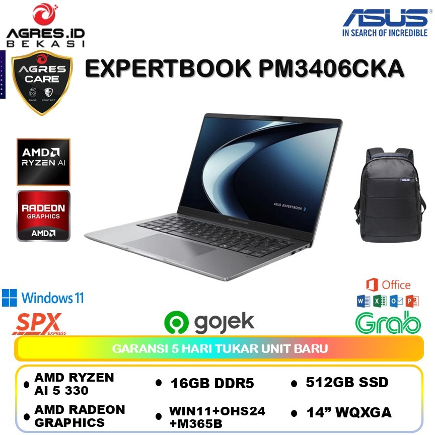 ASUS Expertbook PM3406CKA Amd Ryzen AI 5 330 (16/512gb) 14inch wqxga