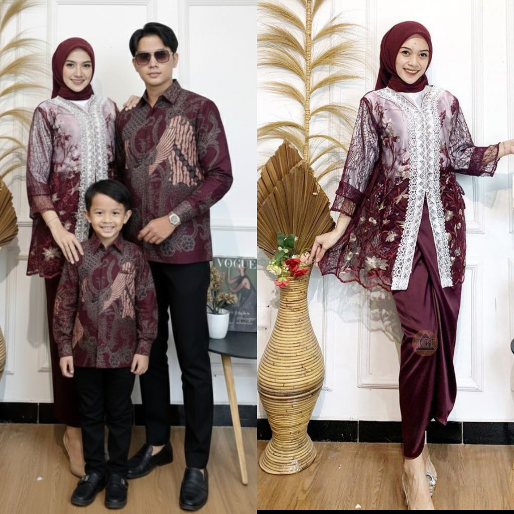 MAIZA Dress couple Batik| Baju bresmaidGamis modern Dress brokat baju lebaran