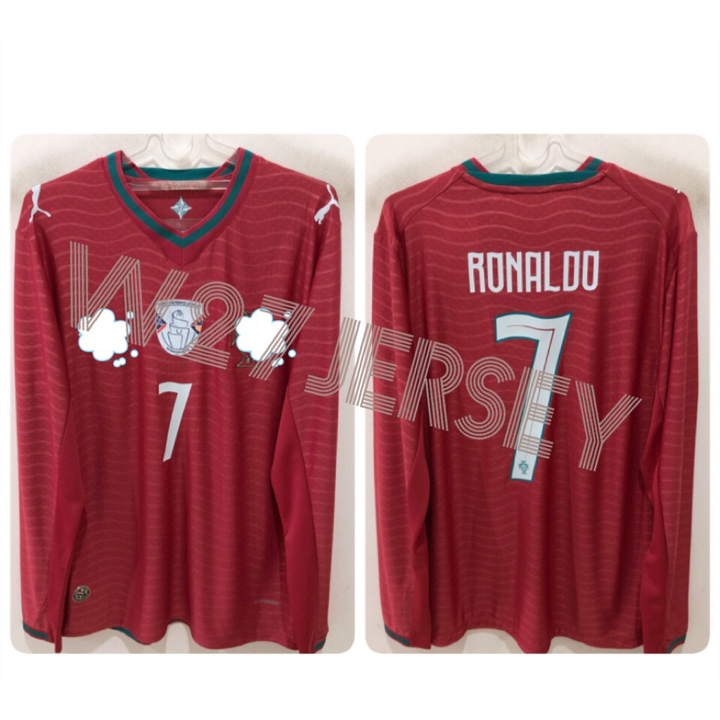 JERSEY PLAYER ISSUE - PORTUGAL HOME LONGSLEEVE 2026 name player Ronaldo + Patch