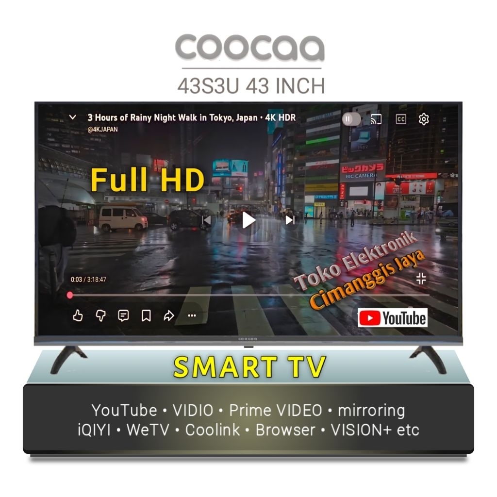 Smart tv led Coocaa 40 inch 43 inch digital