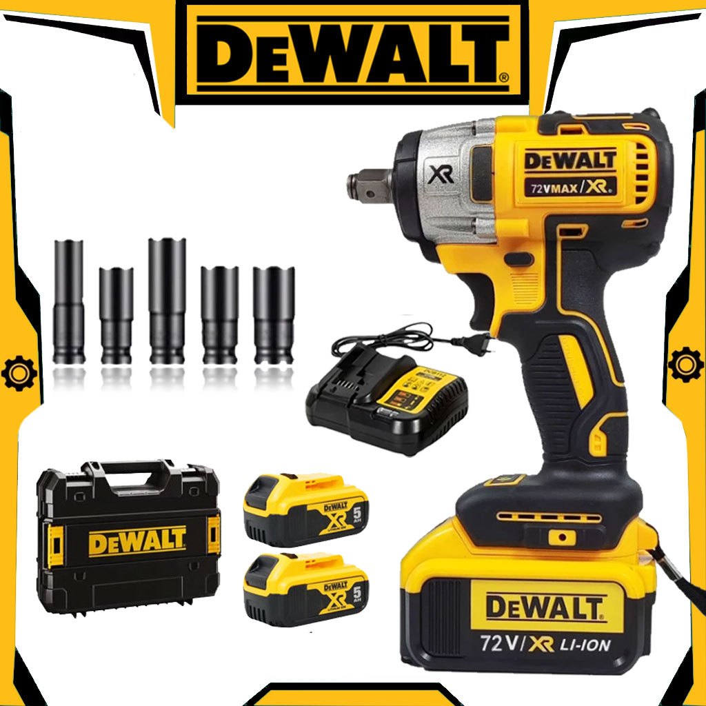 DEWALT 72V Asli Brushless Electric Impact Wrench Ratchet Socket Wrench Set 6.0Ah Brushless Electric 