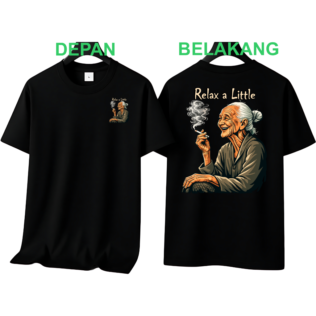 Kaos Pria Kaos Relax a Little  Adem Dan Tebal kata2 VIiral Crew Neck Pakaian Pria