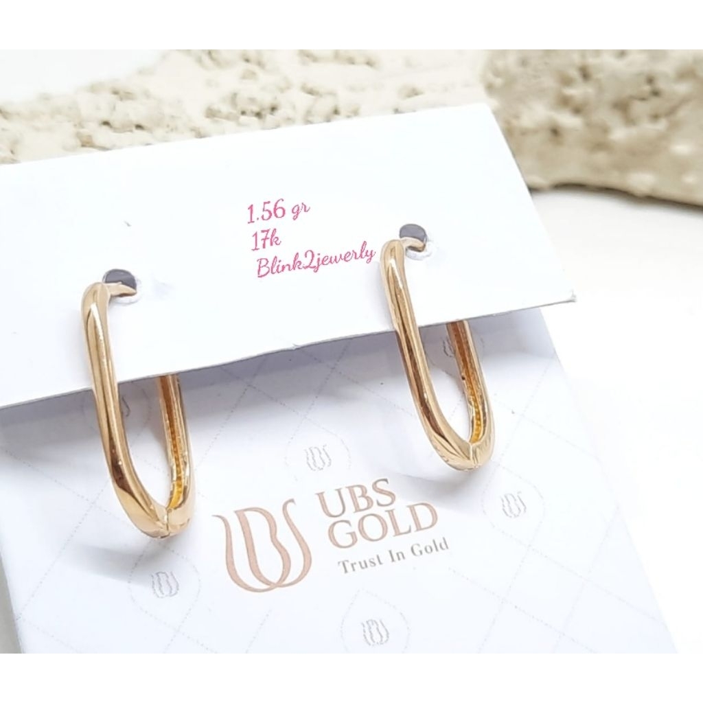 Anting UBS oval gold series ubs 17k