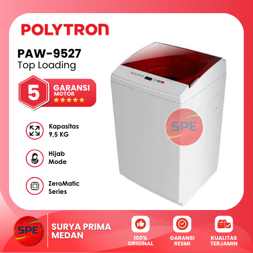 MESIN CUCI 1 TABUNG NEW 2021 9 KG - 9.5 KG POLYTRON PAW-9527