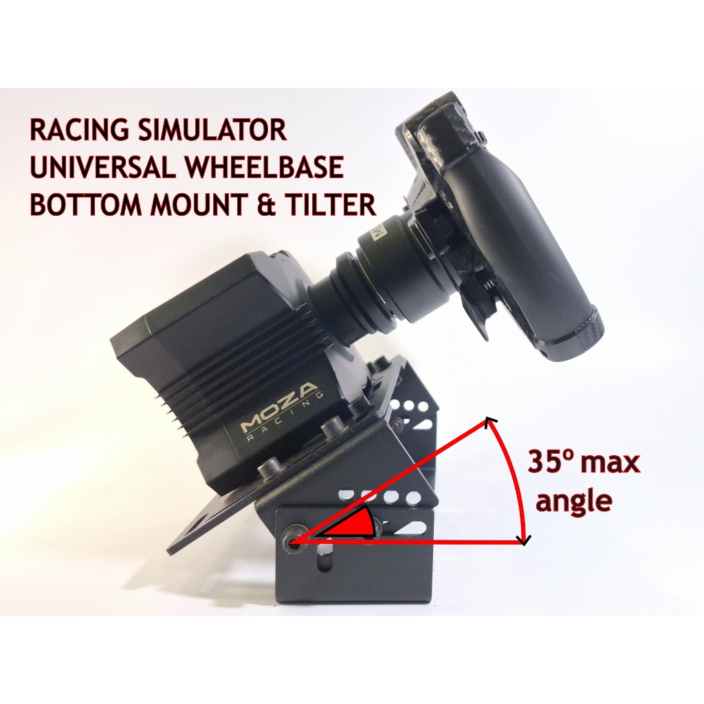 Bottom Mount Plate & Tilter Racing Simulator Wheelbase (Universal) Moza Simagic Thrustmaster Logitec