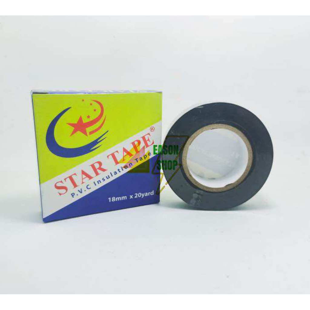 ISOLASI HITAM TIWOK / SELOTIP HITAM / LAKBAN HITAM /ISOLASI LISTRIK STAR TAPE / SOLATIP HITAM STAR T
