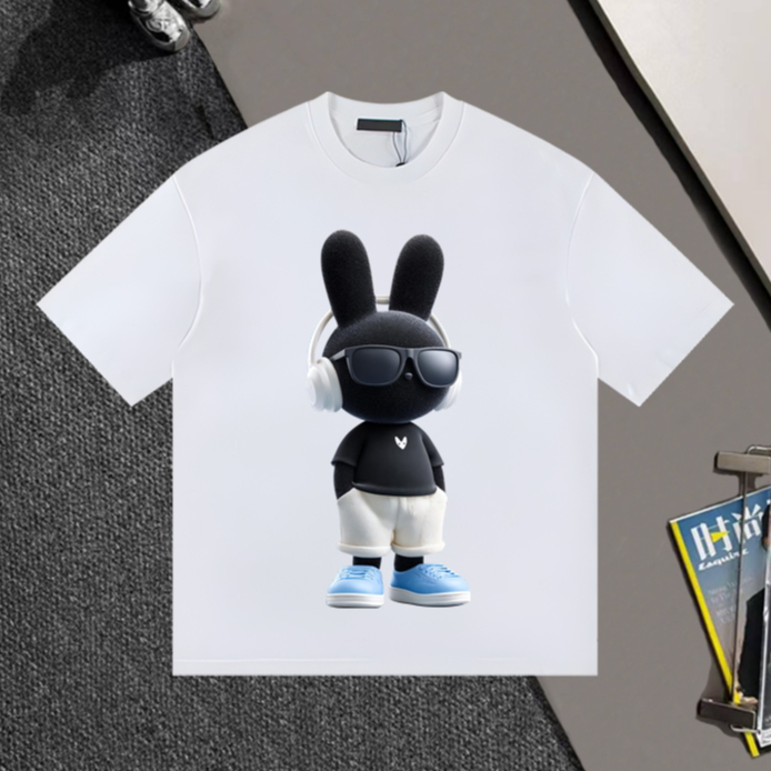 ISANNY RABBIT LOVE LOGO T-SHIRT UNISEX OVERSIZE