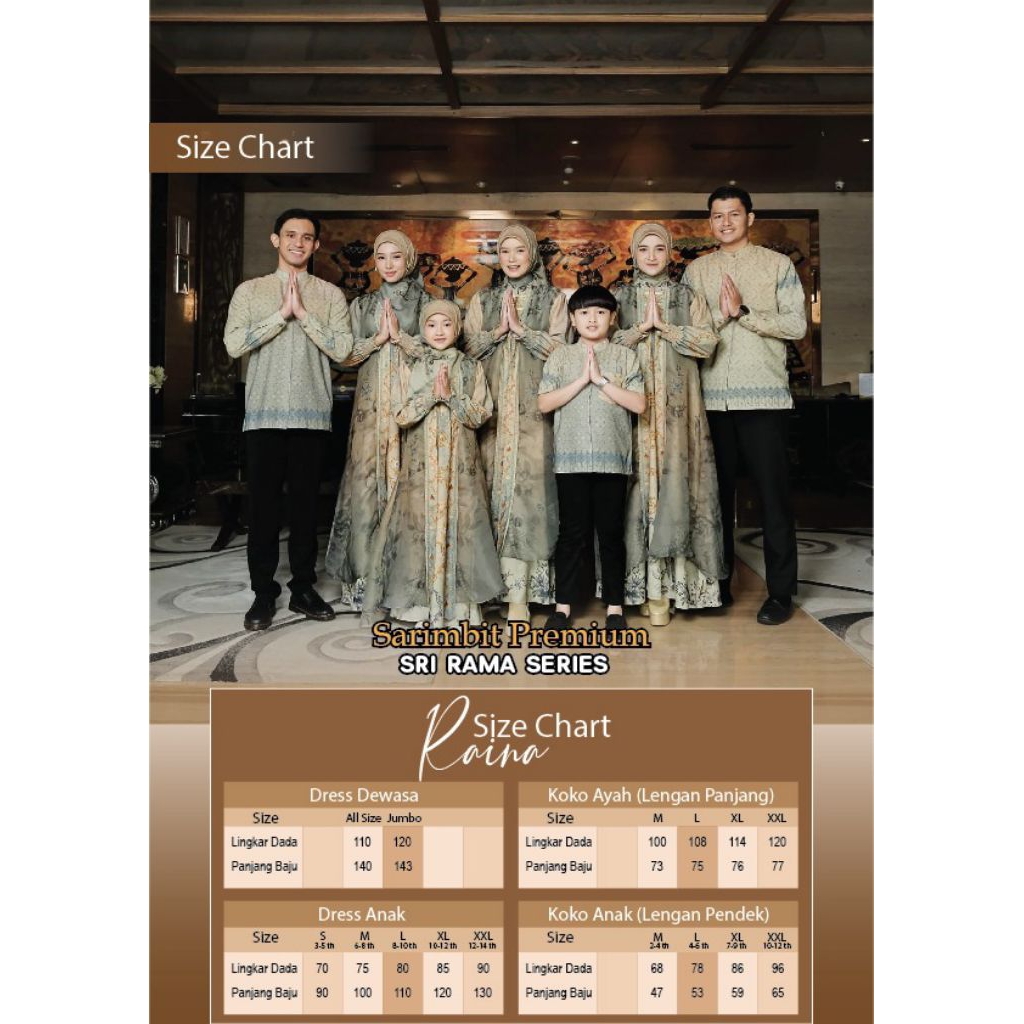SRI RAMA SERIES Serimbit by Raina pashion serimbit keluarga lebaran gamis terbaru gamis evaran new l