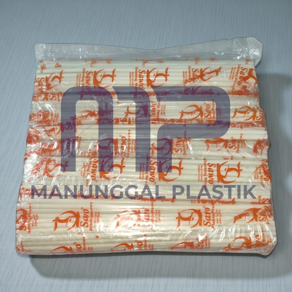 Sedotan Plastik Putih Sawo Dringking Straw 280 gr