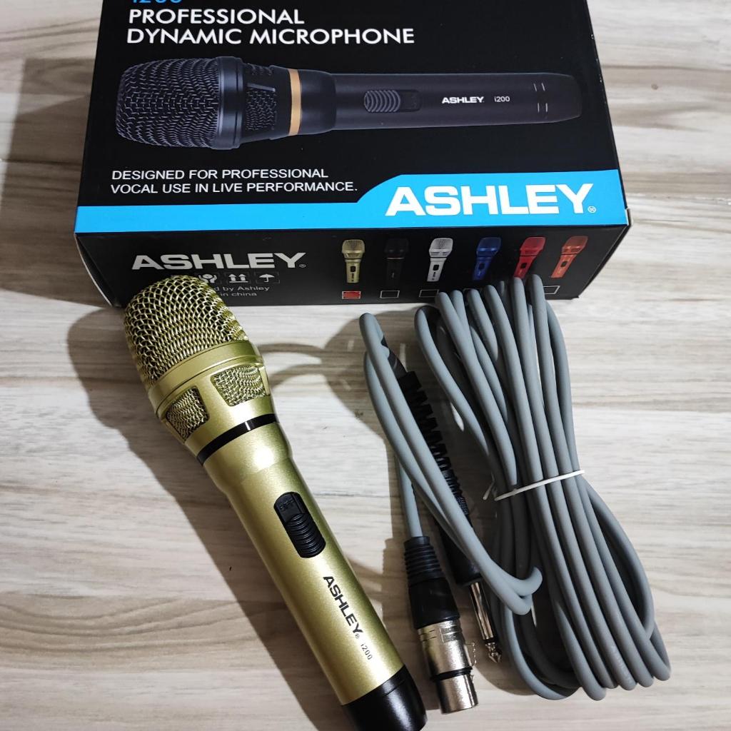 Mic Dynamic Kabel Ashley i200 i 200 Mik Vokal Kabel i200 Ashley Microphone Wire Cable ASLI Original 