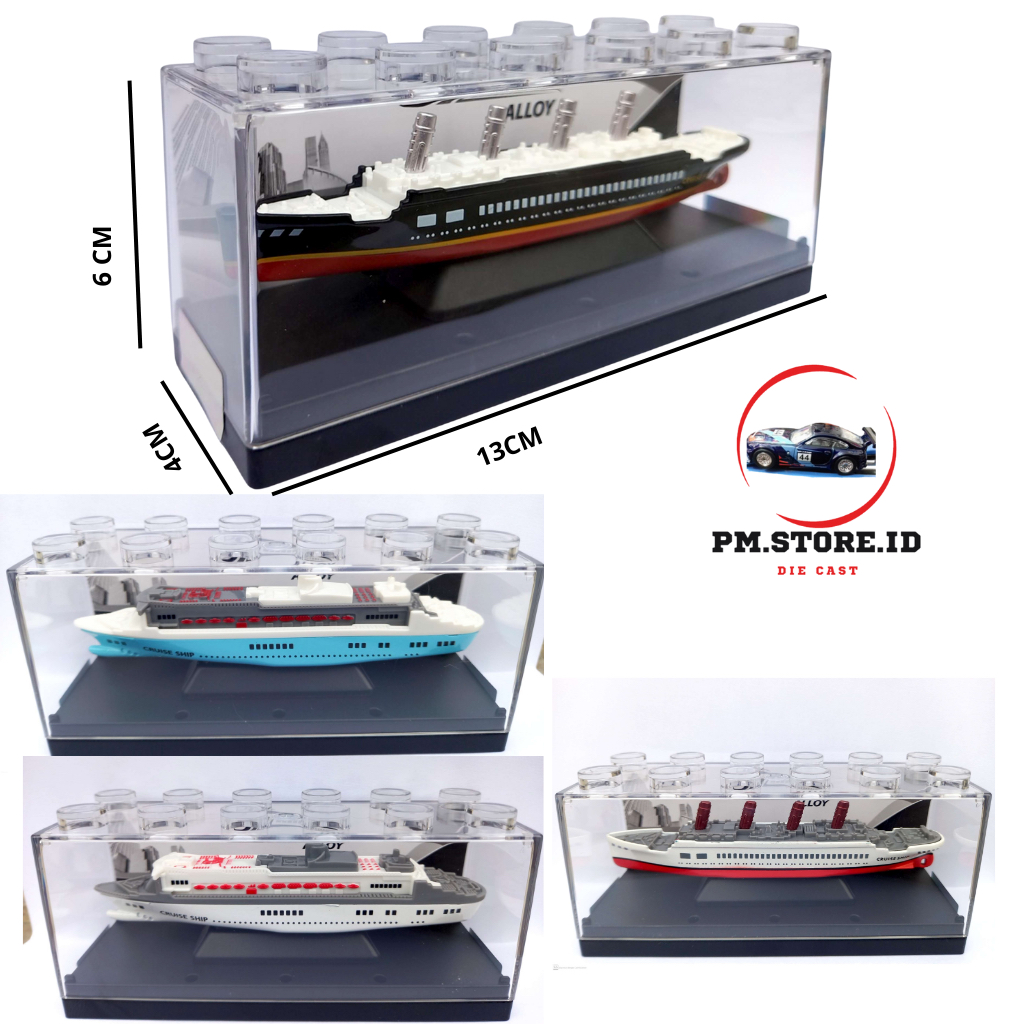 Diecast Akrilik Miniatur Kapal Pesiar Penumpang Besi Murah Premium