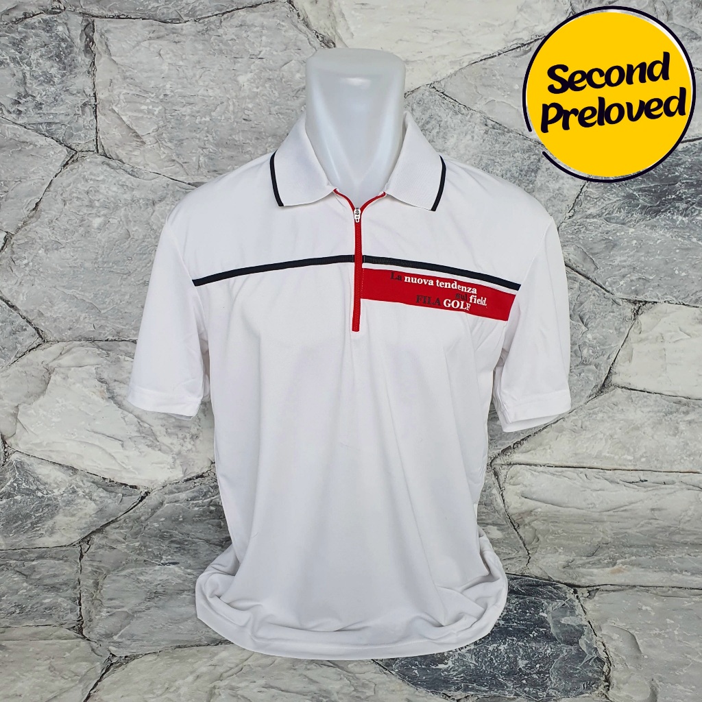 Baju Kaos Polo FILA Golf - Size XL / LD 56 cm - Original - Used