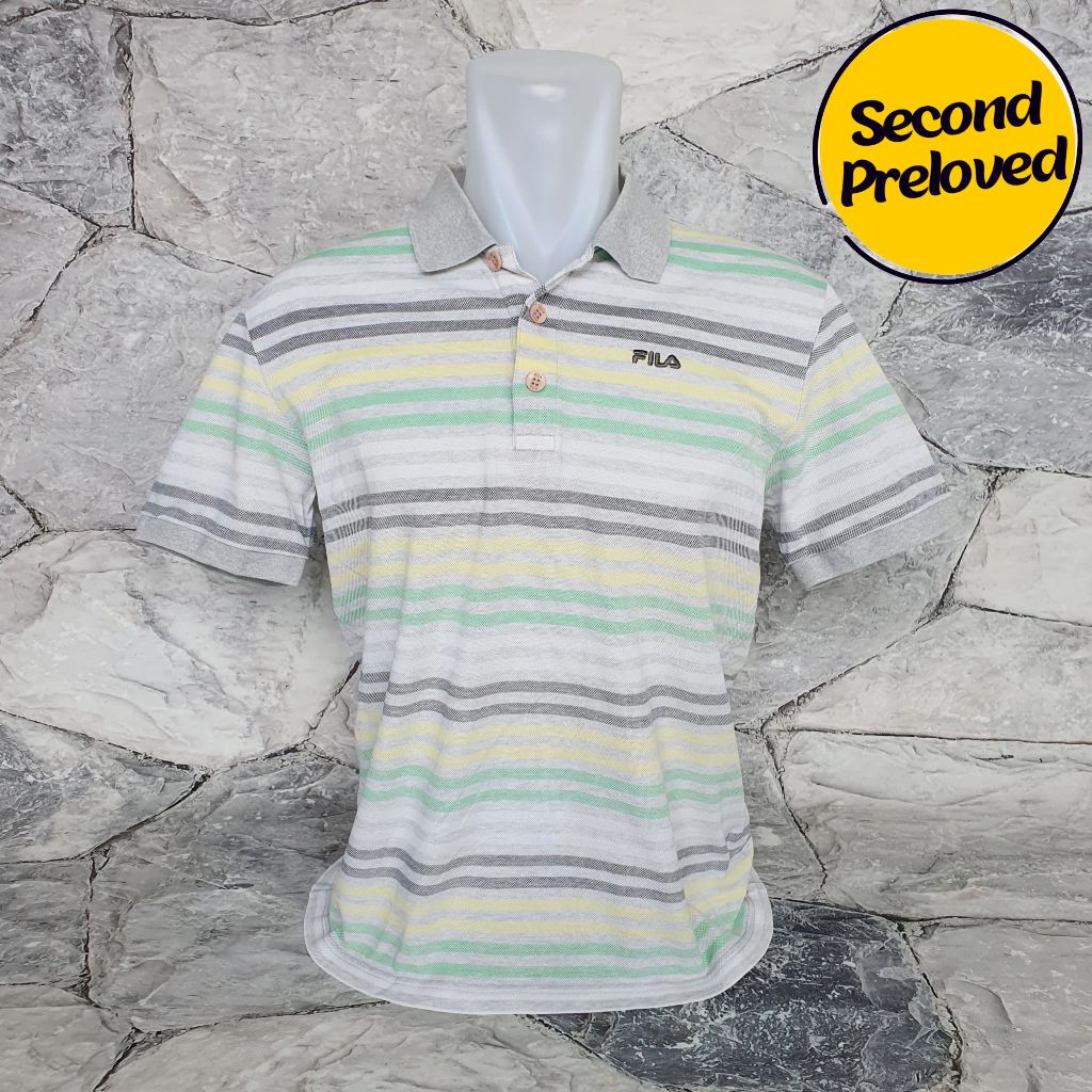 Baju Kaos Polo FILA - Size M / LD 52 cm - Original - Used