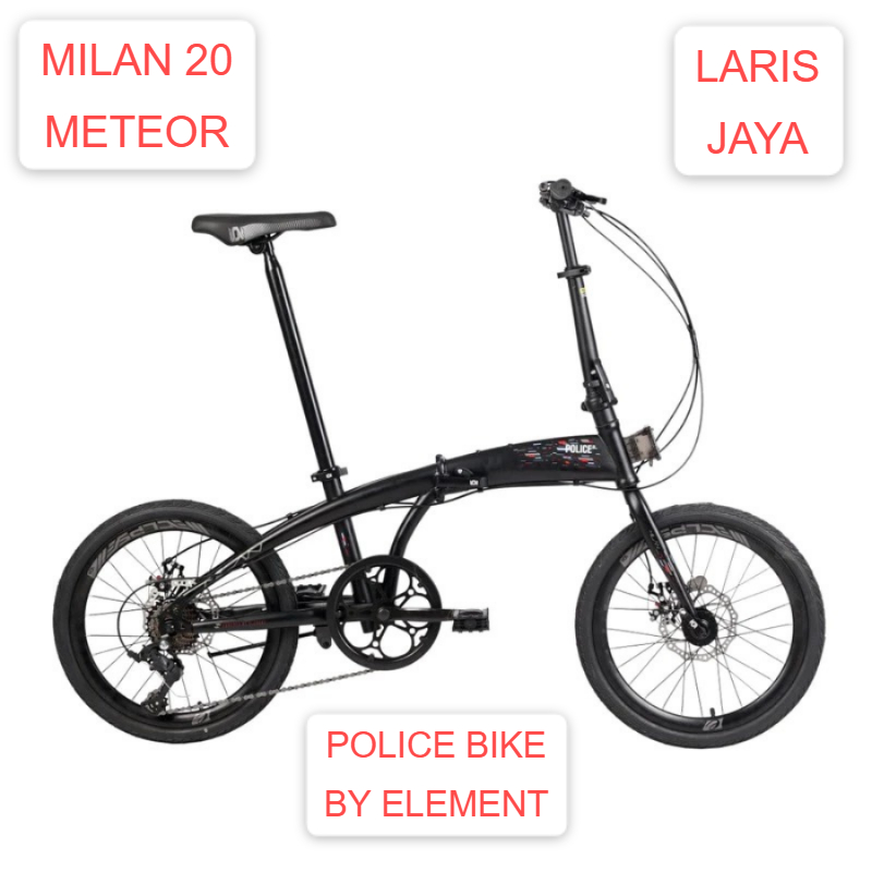 BONUS BELL Sepeda lipat 20 inch ELEMENT POLICE METEOR LIPAT POLICE 20 SEPEDA LIPAT ELEMENT FOLDX X9