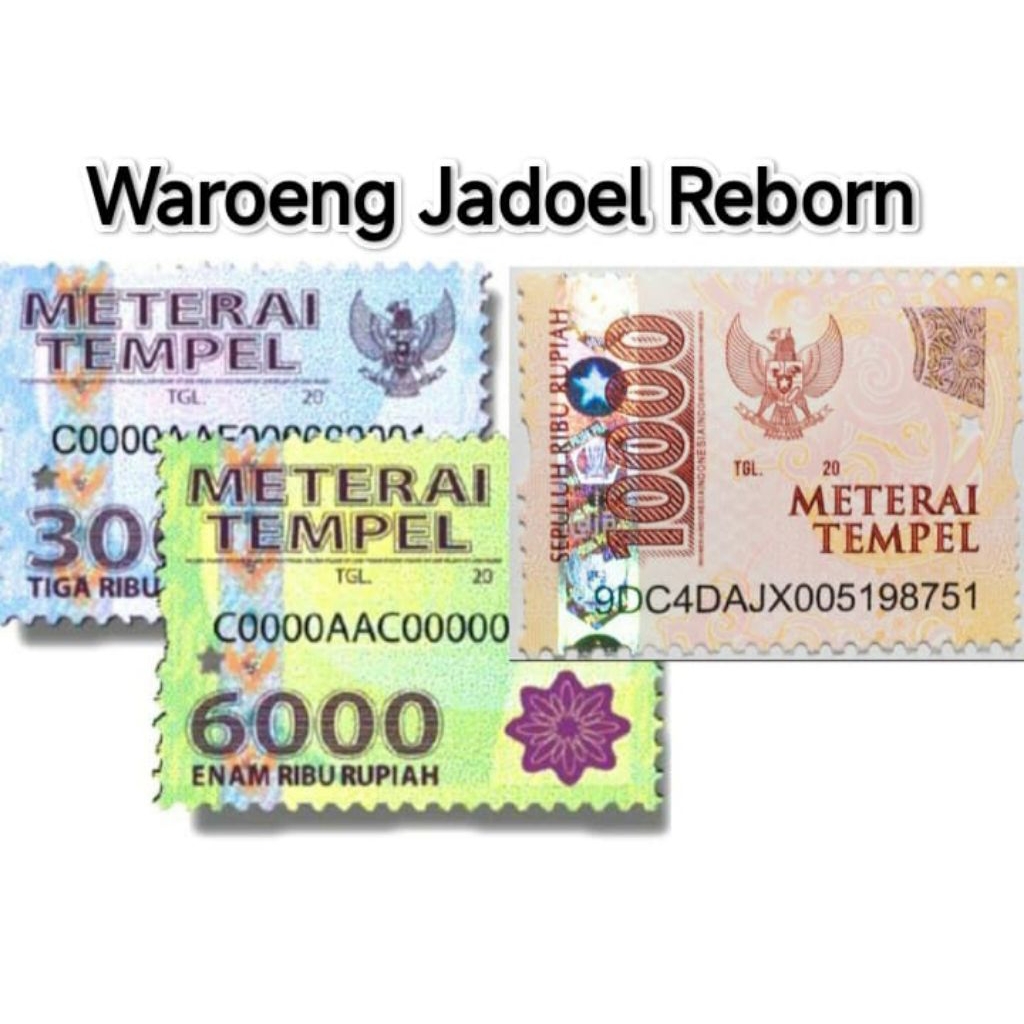 Meterai 10.000 Asli bergaransi Matrei 10000 Sepuluh Ribu benda pos prangko 3000 perangko Materai 600