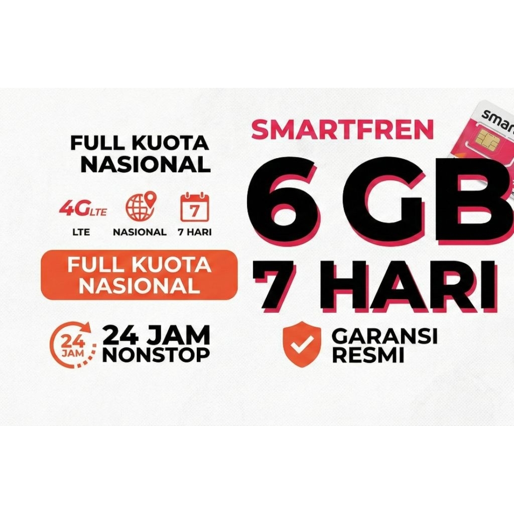 Kuota Smartfren 6 GB/7 Hari Murah