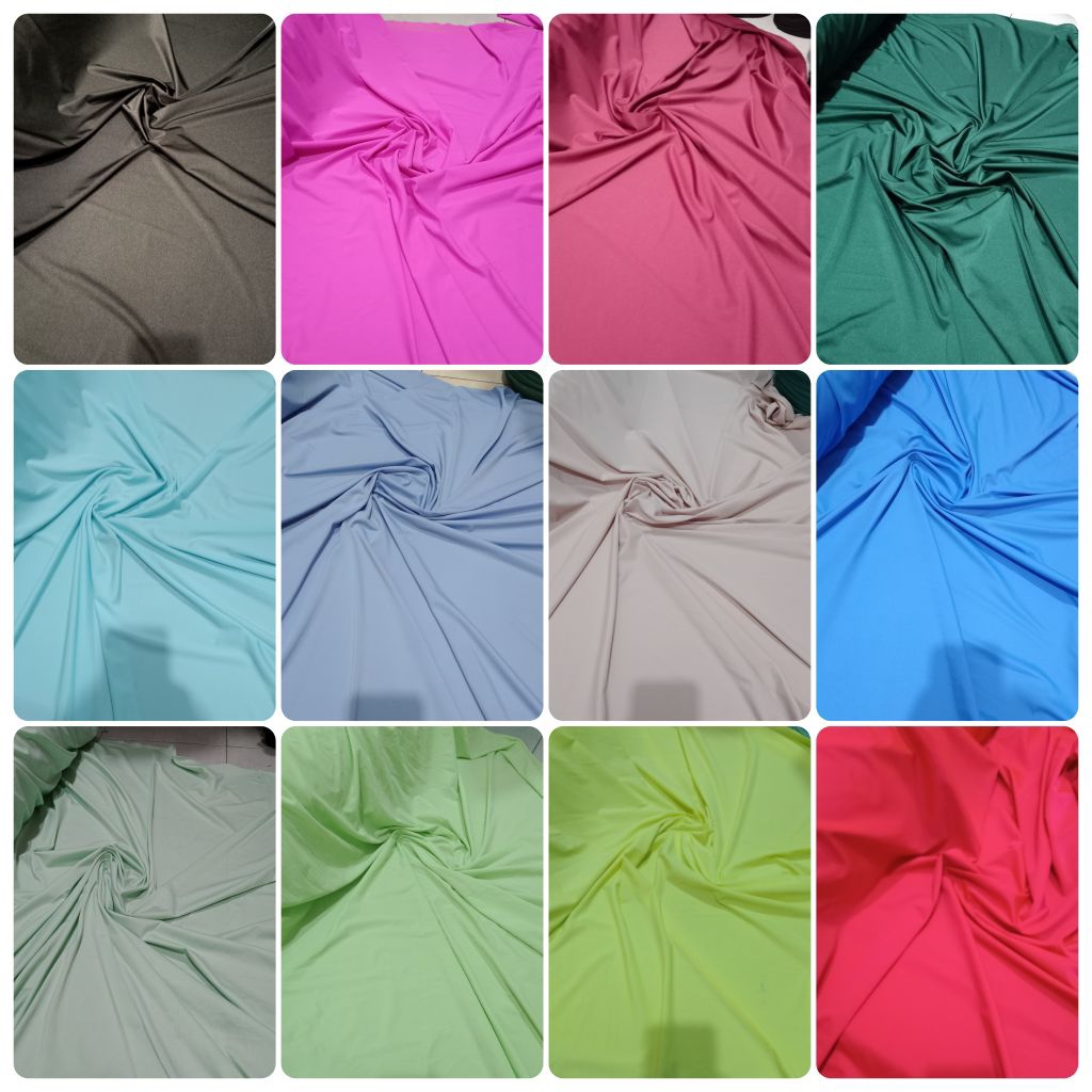 kain spandek lycra polos(per 0.5 meter)