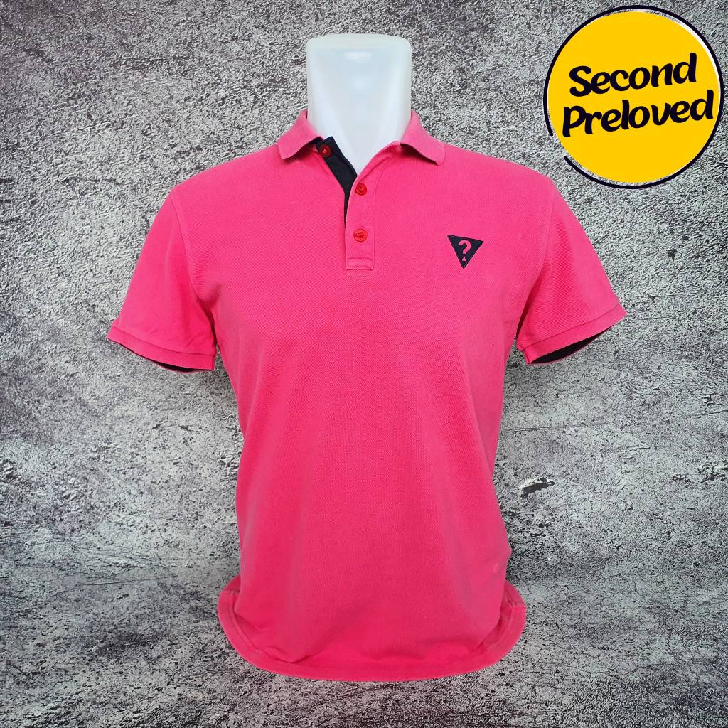 Baju Kaos Polo GUESS Jeans - Size S / Lebar 50 cm - Original - Second