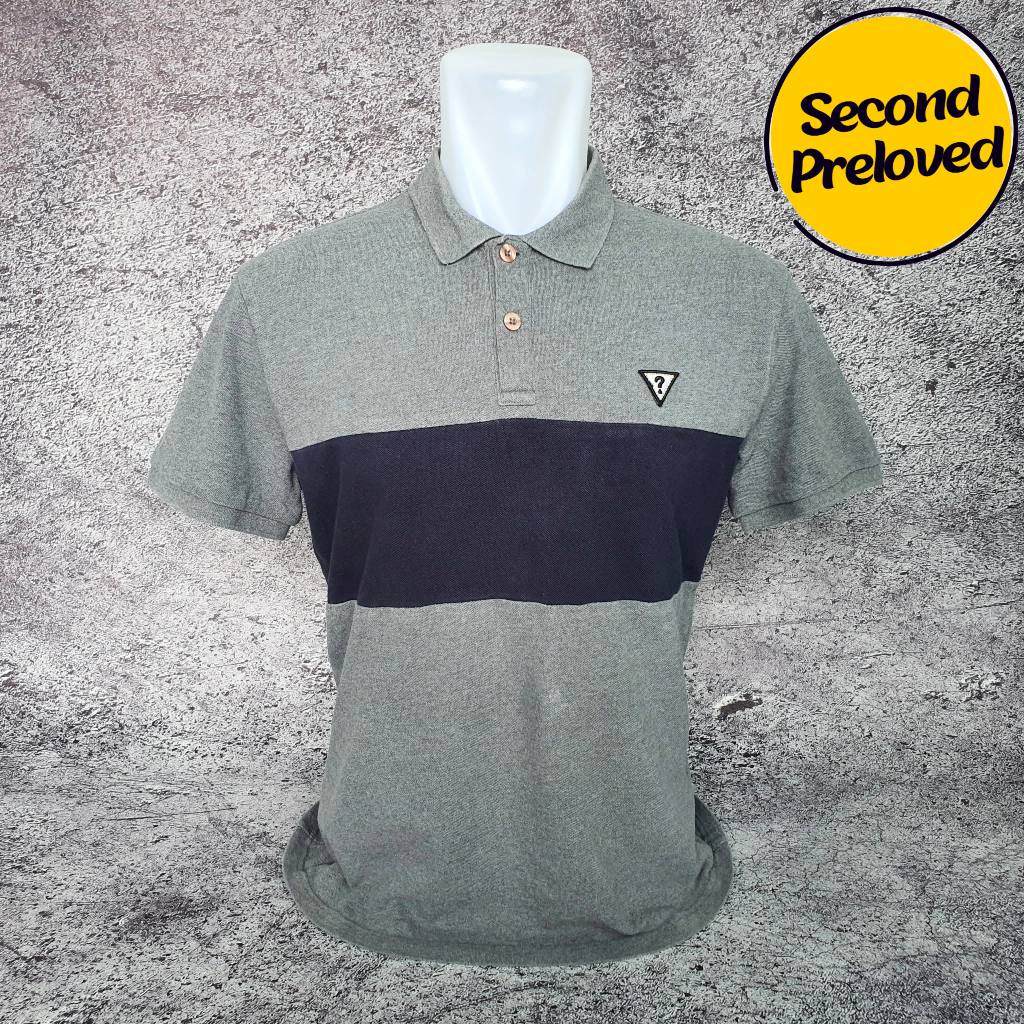 Baju Kaos Polo GUESS - Size S / Lebar 50 cm - Original - Second