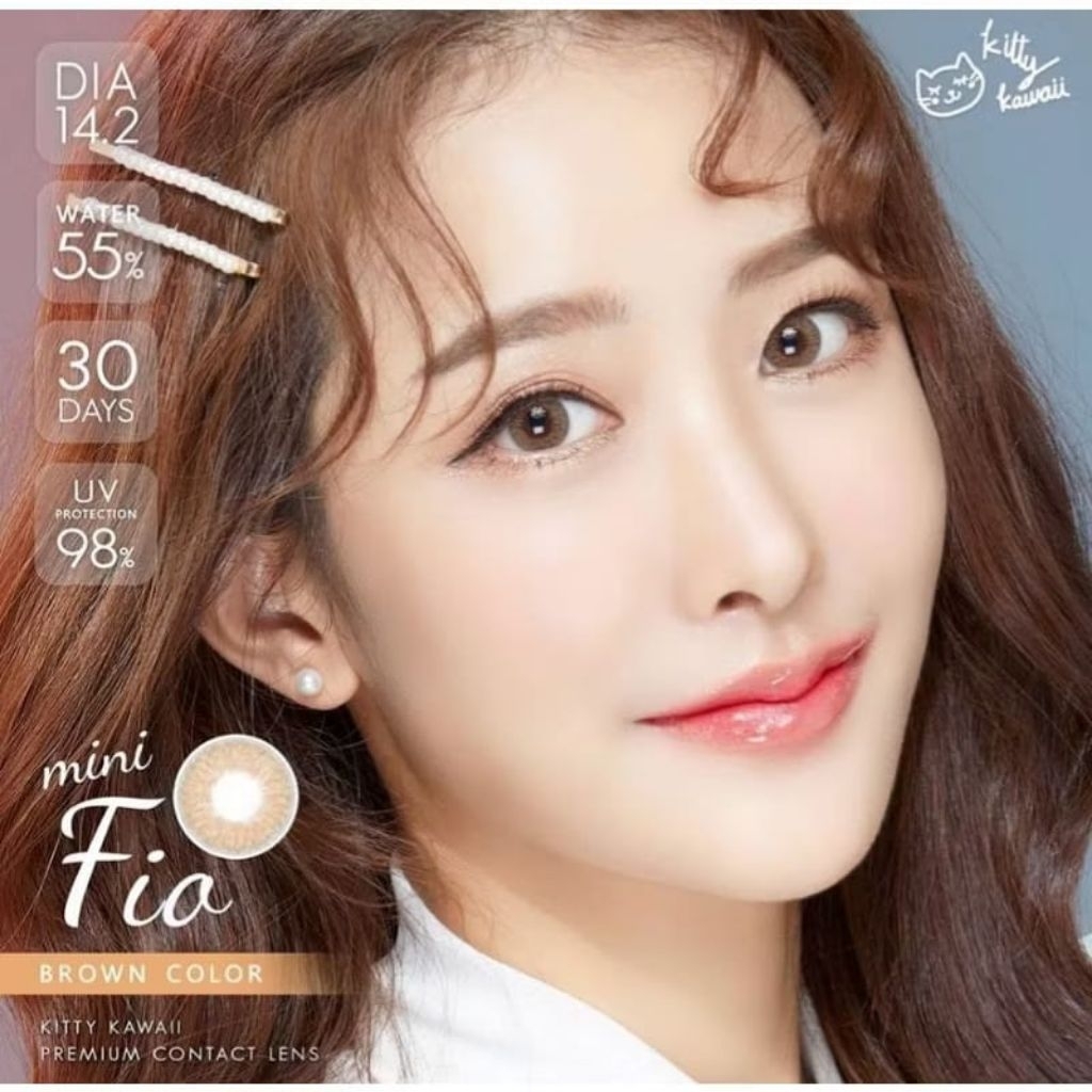 Softlens Mini Fio By Kitty Kawaii Gray / Brown ( Normal & Minus )