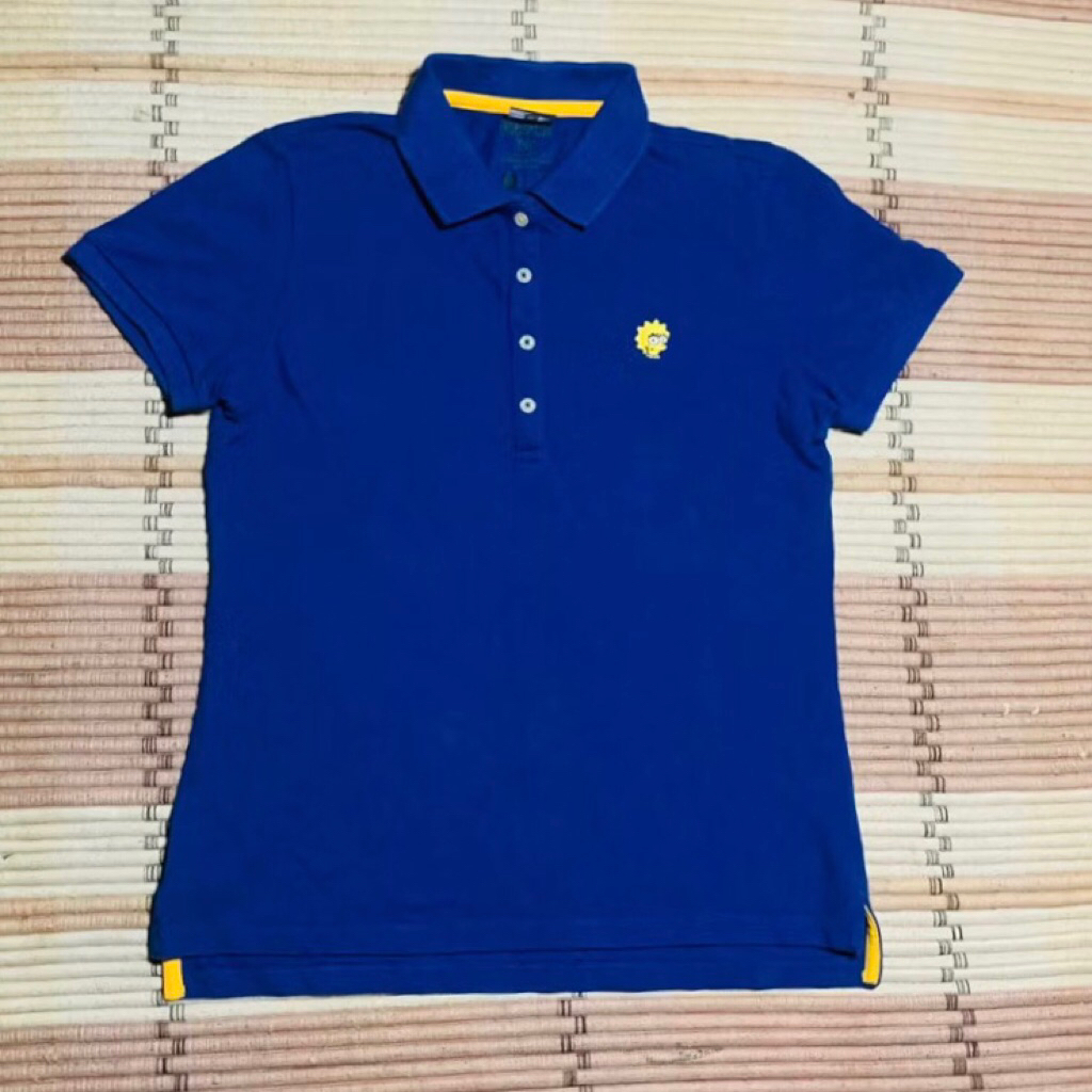 Kaos Polo The Simpsons Original Lisa Simpson Biru Navy Second