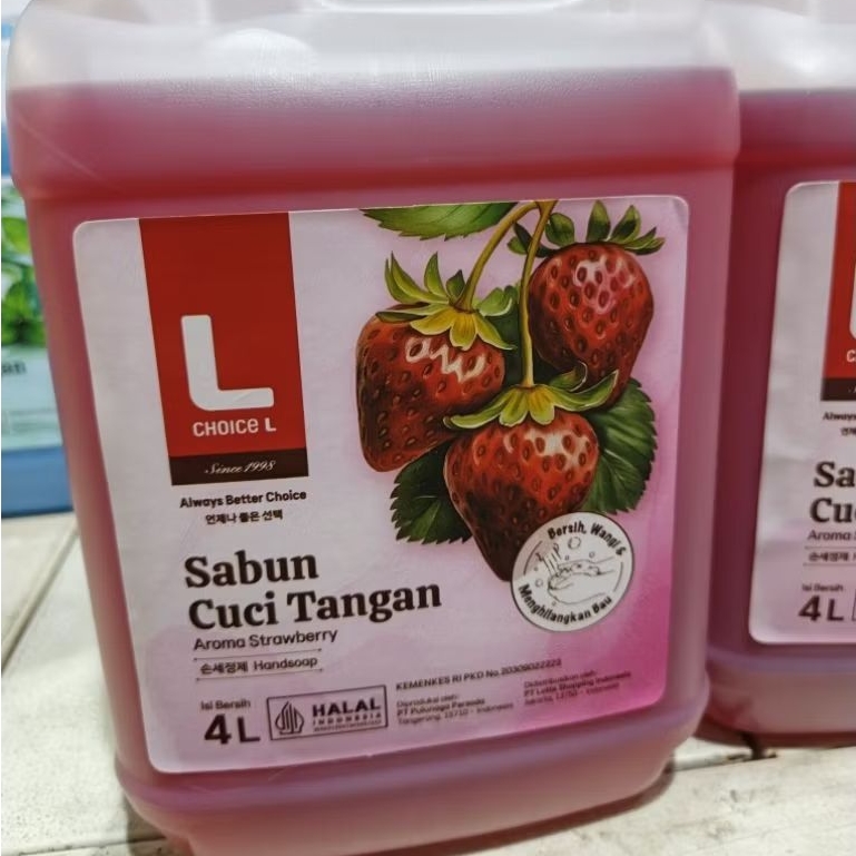 L Choice Hand Soap Sabun Cuci Tangan aroma stawberry 4 Liter