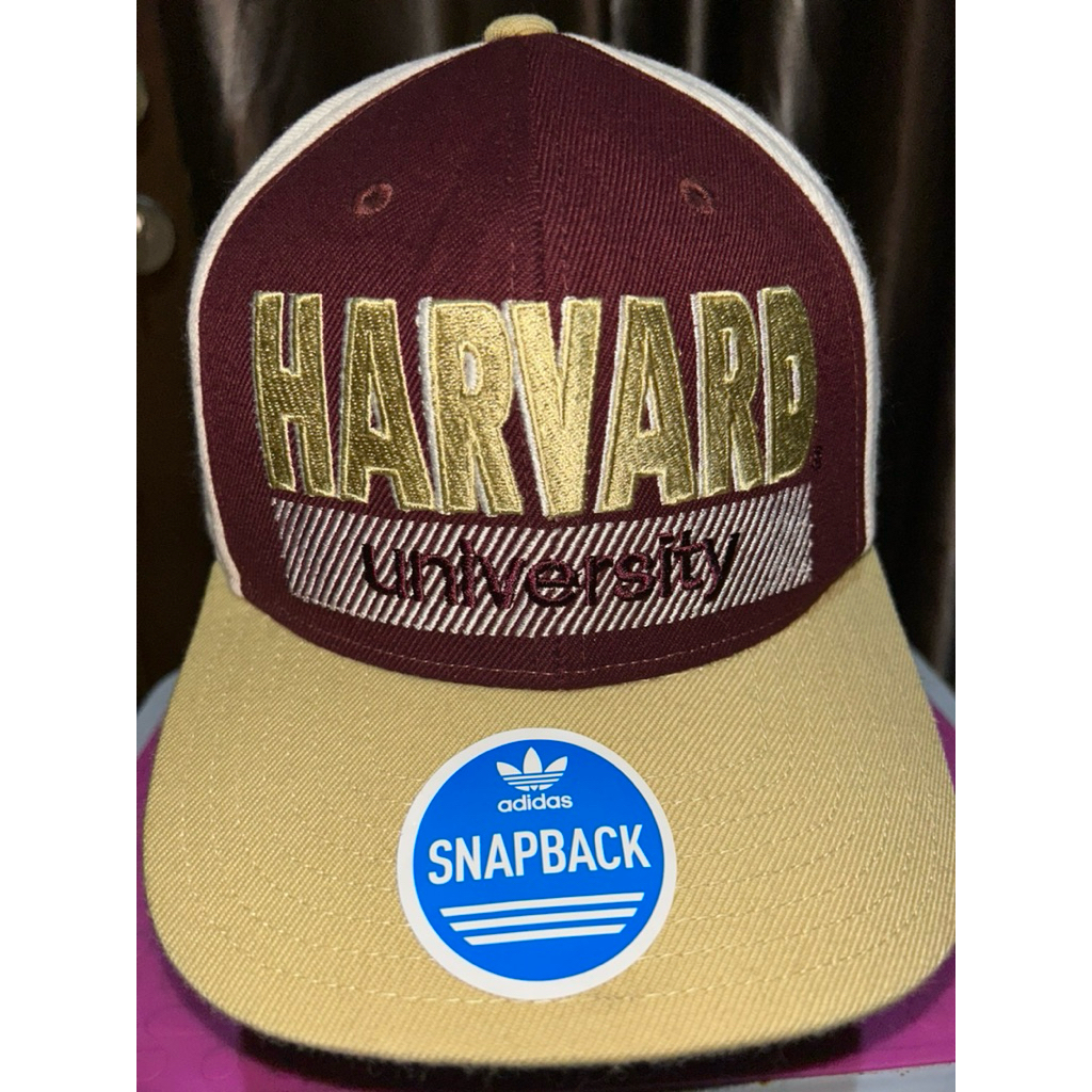 Topi model SnapBack Harvard University X Adidas -Kondisi NOS (New Old Stock)-100%original