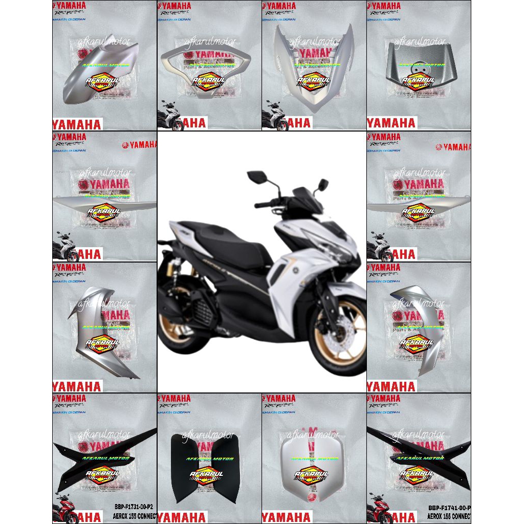 BODY BODY HALUS VARIAN SILVER AEROX 155 CONNECTED 155 2021-2024 ORIGINAL YAMAHA