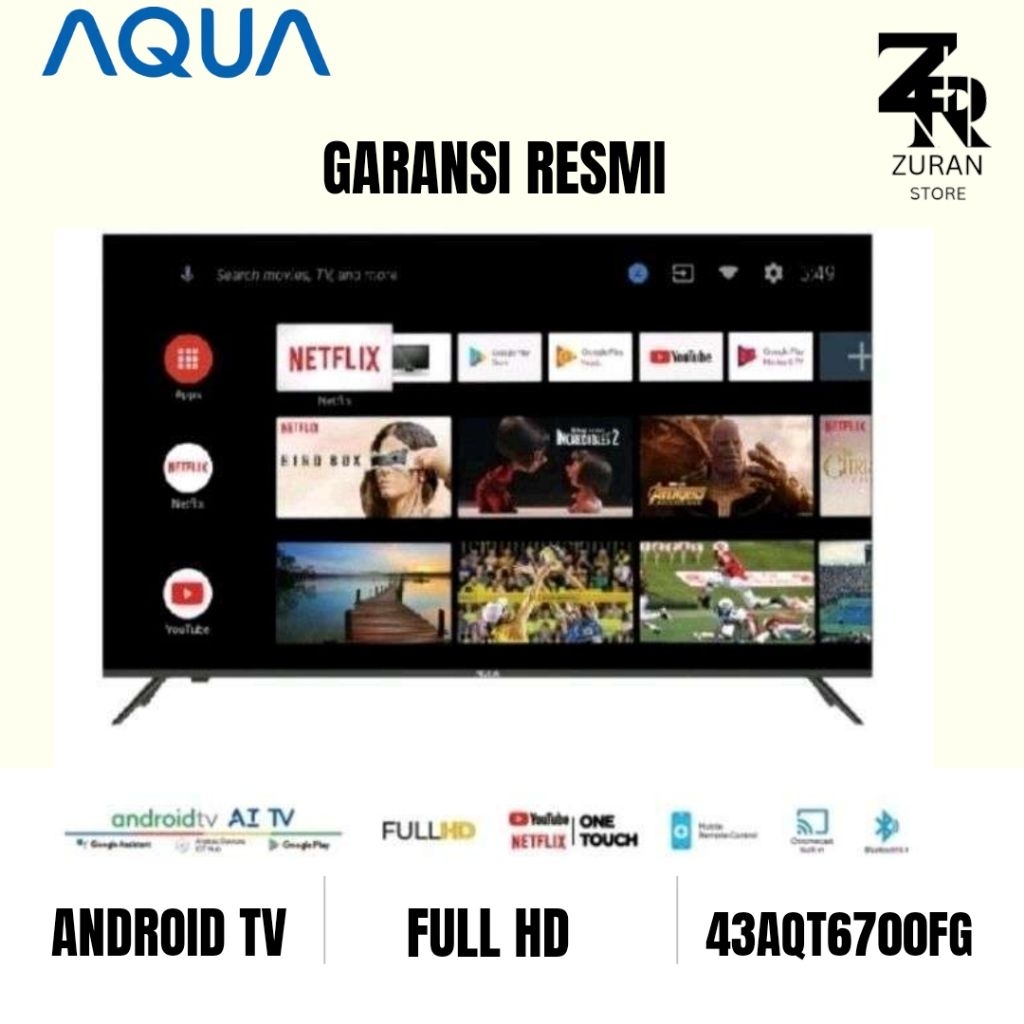 AQUA 43AQT6700FG / LE43AQT6700FG FHD Android tv 43 inch