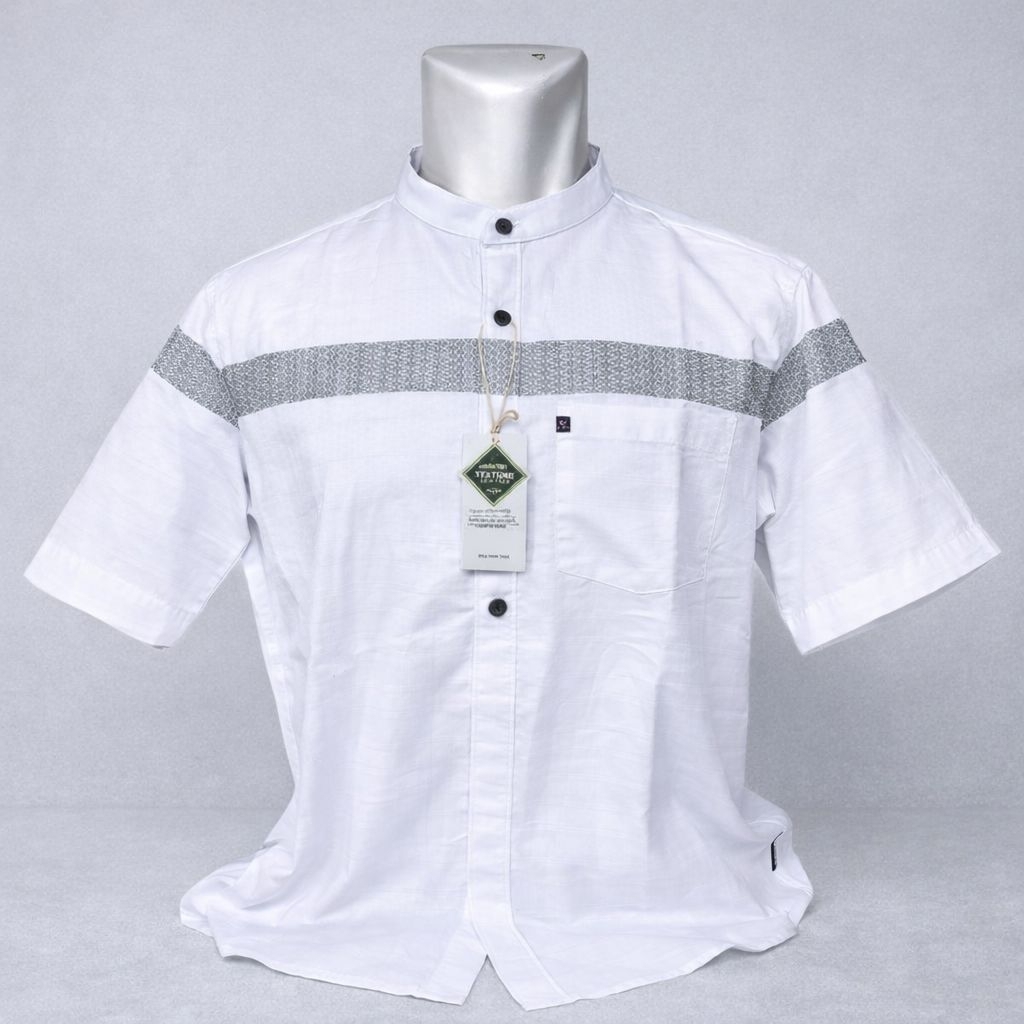 Kemeja koko Pria Lengan Pendek EMBA ORIGINAL- Atasan Muslim Pria, Kemeja Pria Muslim, Kemeja Size XL