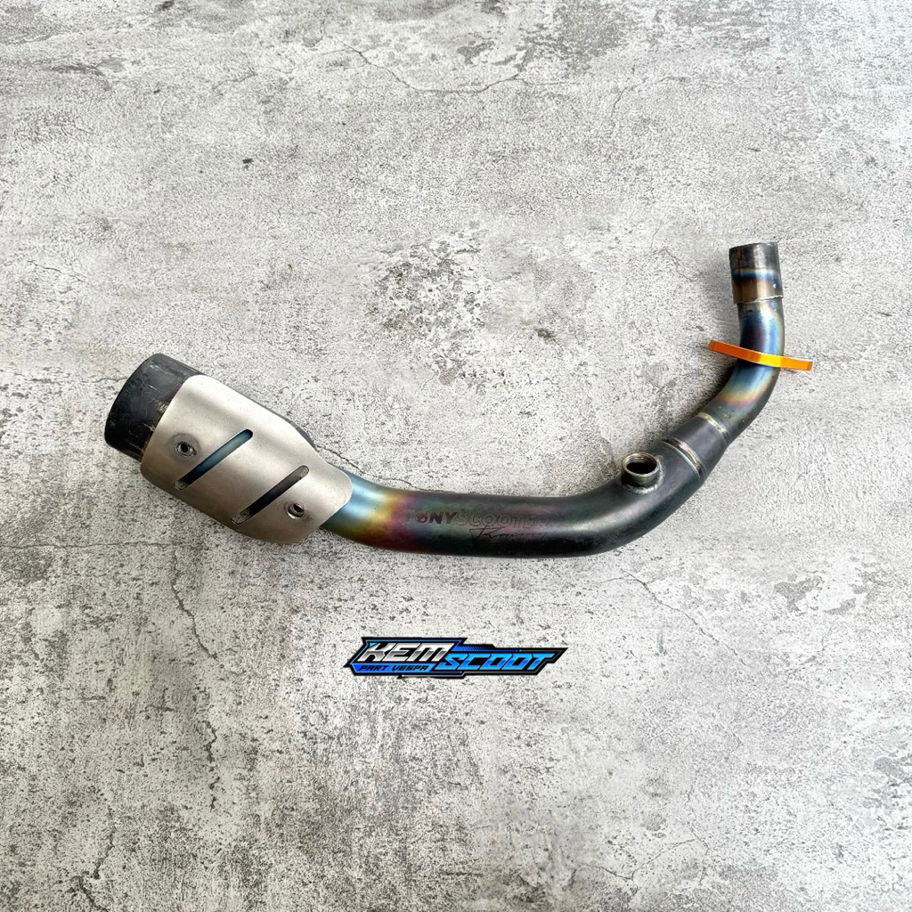 Leheran Knalpot Titanium Remus Original TONY SCOOTER Vespa Sprint Primavera | Second Original