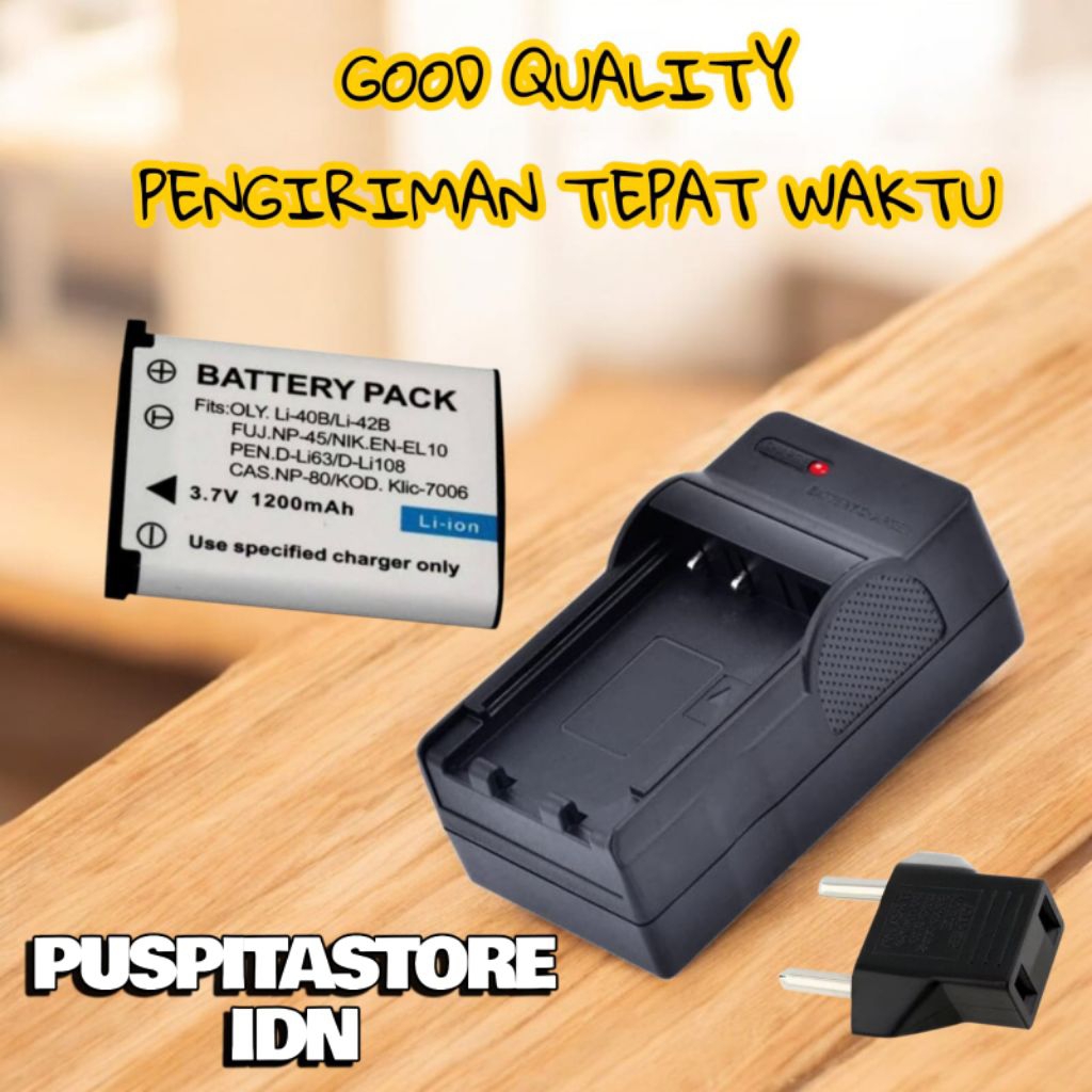 Baterai & Charger Fujifilm Finepix XP50 XP60 XP70 Batre Casan